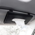 thumbnail image 1 of Porta pañuelos para coche, porta pañuelos de cuero PU para visera solar de coche, caja negra para pañuelos y mascarillas para coche, 1 of 5
