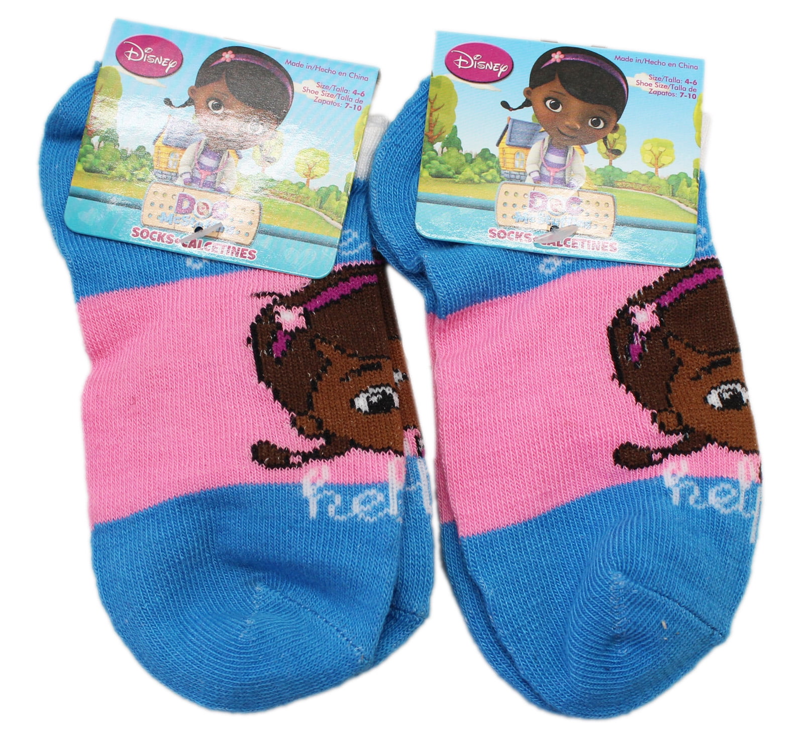 Size 3/5T Disney Doc McStuffins Toddler 3-Pairs Girls Socks 