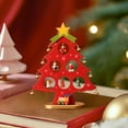 thumbnail image 6 of Anhility Mini Wooden Christmas Tree Desktop Decoration Xmas Decoration Novelty Art Christmas Decor for Dorm Hotel Office Restaurant Living Room, Red, 8.66x6.69in, 6 of 6