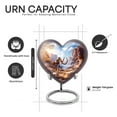 thumbnail image 3 of Yatskia Skull Maammoth Little Memorial Keepsake Urns for Human Ashes Adult Male and Female, Large Cremation Burial Urn for Ashes Adult Dad, (Heart 8 Inch and 3 Inch), 3 of 8