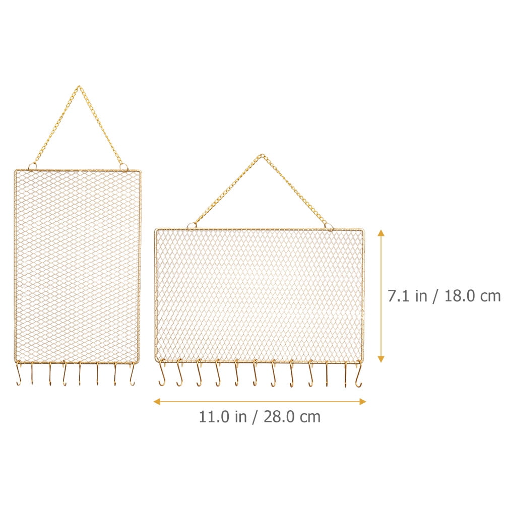 WHAMVOX  2 Pcs Hanger Jewelry Storage Earring Organizer Wall Women's