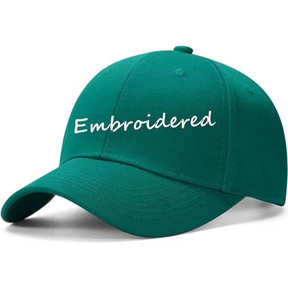 Qucyy Men Women Custom Text Embroidered Denim Hat Team Christmas Adjustable Snapback Baseball Caps