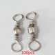 thumbnail image 5 of Wosthever Paquete de 100 rodamientos giratorios de pesca, conectores para curricán, reemplazo portátil, accesorios para aparejos de anillo de Type7 NO7, 5 of 6