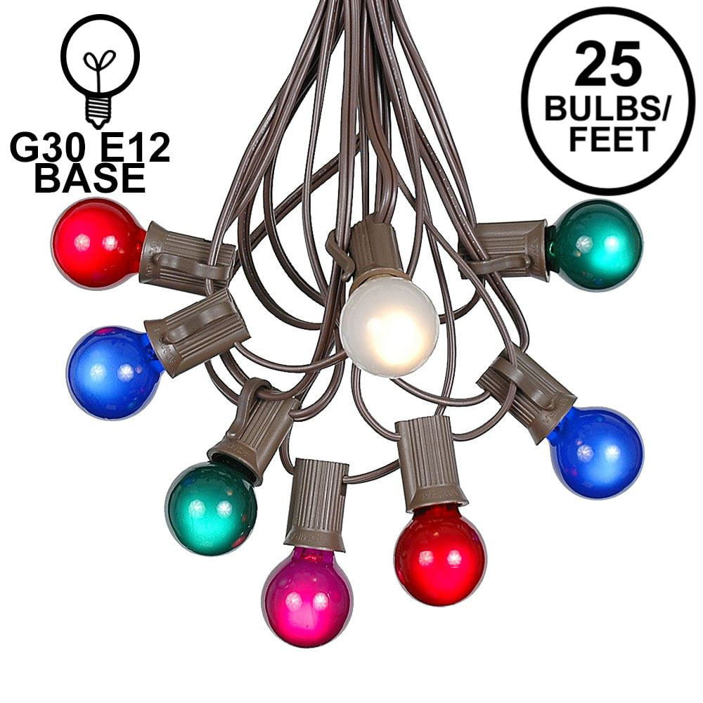 G30 Multi 25 Pack Bulbs-Bethlehem-G305E12MU-Globe Lights 