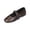 Brown, variant on Mary Jane Flats for Women Retro Square Toe Soft Ballet Flats Comfort Double Line Strap Wedding Dressy Flats Silver 9 Wide