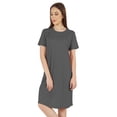 thumbnail image 4 of Inkmeso Robe T-Shirt d'Été Décontractée Unie pour Femmes, Coupe Ample, Tunique à Manches Courtes, Robe de Nuit, 4 of 7