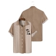 thumbnail image 4 of Men's Hawaiian Printed Button Short Sleeve Shirts Men's Casual Fashion Short Sleeve Shirts6XL, 4 of 4