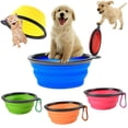 thumbnail image 2 of Perro Mascota Portátil Silicona Desplazable Viaje Tazón De Fuente De Agua Alimentador Rojo Sunnimix Tazón de alimentación de gato para perros, 2 of 8