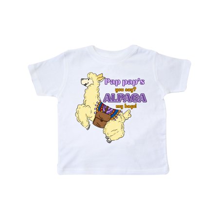 

Inktastic Pap Pap s You Say ALPACA my Bags with Cute Jumping Alpaca Gift Toddler Boy or Toddler Girl T-Shirt