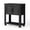Black, variant on Buildhom Farmhouse Coffee Bar Cabinet with 2 Doors & Open Shelf, Kitchen Storage Station for Dining Room, Living Room, White