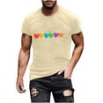 thumbnail image 2 of Men's LGBTQ Pride T-Shirt – Rainbow Flag & Heart Graphic Tee, Equality Short Sleeve Crewneck Top for Pride Month 2025, 2 of 4