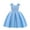 Blue, variant on Girls Summer Dress with Ruffle Sleeves and Bow Tie Detail for Spring Childrens Day Celebration