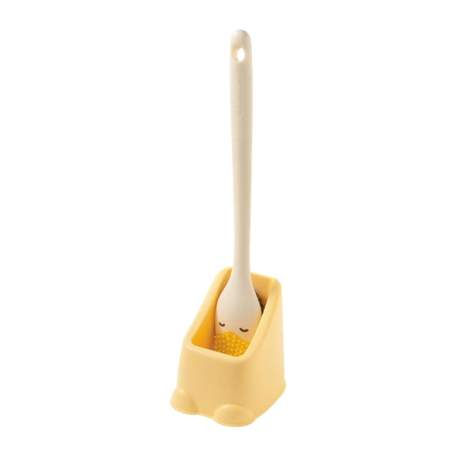 Escobilla de baño con soporte Sunnimix cepillo de limpieza ergonómico amarillo