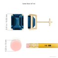 thumbnail image 2 of ANGARA Natural Prong-Set 5.5 ct London Blue Topaz Earrings in 14K Yellow Gold for Women (Size-9x7mm) | November Birthstone, Anniversary, Jewelry Gift for Women | Natural London Blue Topaz Earrings, 2 of 7