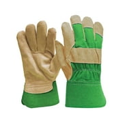 Digz 7503352 Womens Suede Leather Gardening Gloves - Green  Small