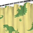 thumbnail image 3 of BrightGreen Cartoon Dinosaurs Silhouettes Pattern Shower Curtain 72"x84" ,Bathroom Decorative Shower Curtains Set with 12 Hooks,Modern Waterproof Washable Shower Curtain, 3 of 6
