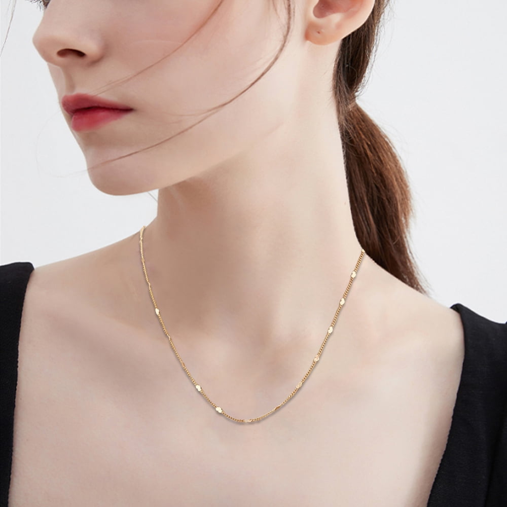 10M Heart Chain 16K Gold Plated Brass Flat Heart Curb Link Chain with 20Pcs Lobster Claw Clasps 50Pcs Open Jump Rings DIY