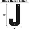thumbnail image 2 of 12 Inch Modern Metal House Numbers, Metal Letter, Black Door Number, Metal Mailbox Numbers and Letters, Metal House Address Letters and Numbers for Outside Signs (J), 2 of 8