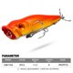 thumbnail image 1 of Topwater Popper señuelo de pesca artificial Wobblers triple gancho Crankbait (estilo C) Sywqhk Para Estrenar, 1 of 8