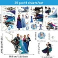 thumbnail image 2 of 25 PCS For Frozen Theme Wall Stickers – Cartoon Character PVC Removable DIY Wall Decals for Boys Girls Bedroom, Living Room, Playroom Decor, 9.84x17.72 Inch, 4 Sheets Set, 2 of 5