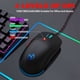 thumbnail image 3 of Mouse Gamer con Cable USB, Mouse de Computadora USB con 4 DPI Ajustables, Retroiluminación RGB LED, Botones Laterales, Diseño Ergonómico para PC, Laptop, Windows, Mac, Vista, Linux, Gamer, Negro, 3 of 8