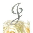 thumbnail image 7 of Unik Occasions Sparkling Collection Monogram Cake Topper, Silver, 7 of 7