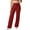 02# Vermilion, variant on Softretch No Front Seam Wide Leg Pants for Women - High Waisted Yoga Lounge Buttery Soft Comfy Casual Light Gray M