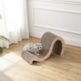 thumbnail image 6 of THE LICKER STORE Kona 27" Modern Cardboard Double-Sided Wave Cat Scratcher with Catnip, Oak Wood, CSR1013C, 6 of 7