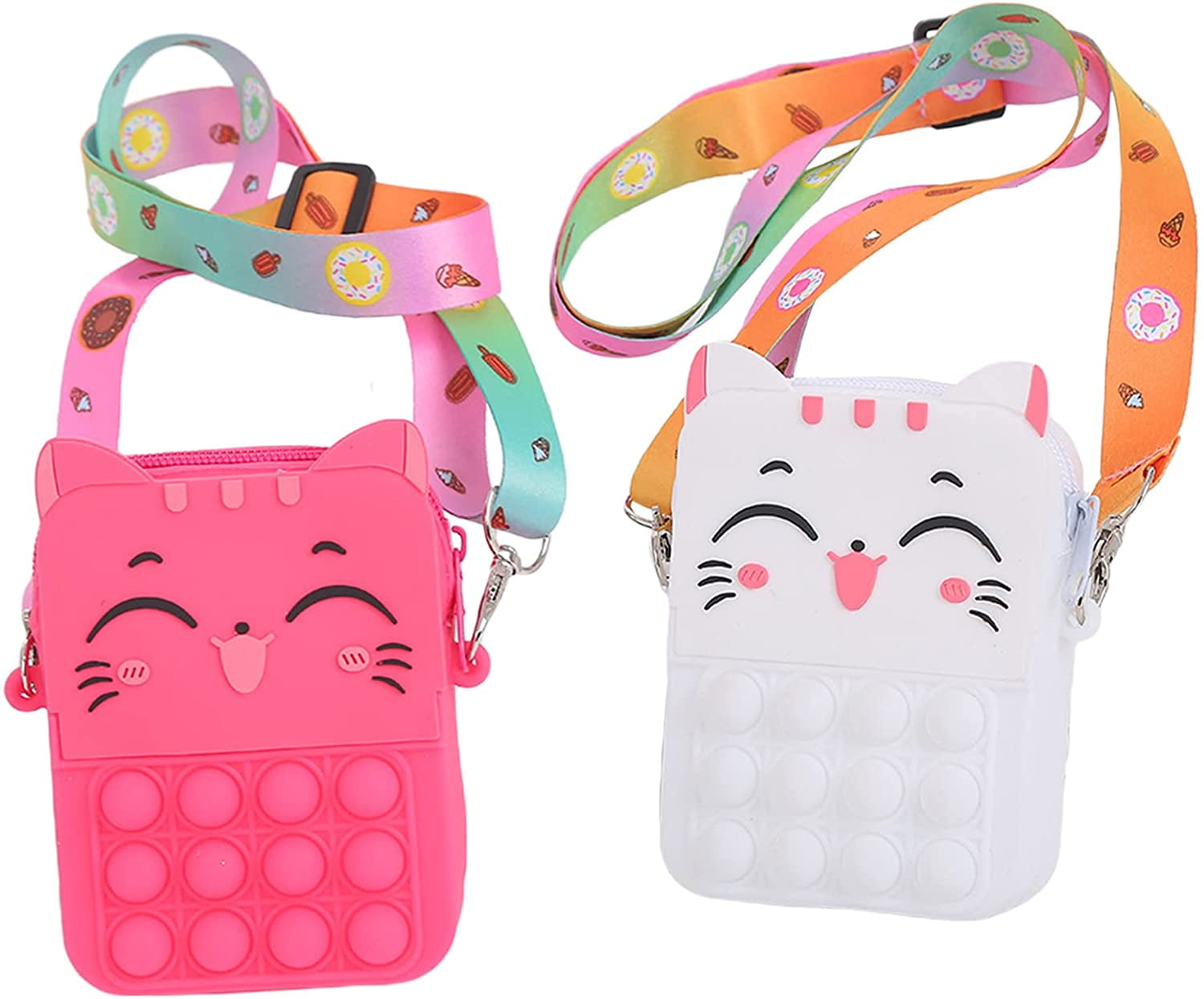 Girls' Kitty Handbags Cat Ear Mini Shoulder Bags Coin Purse for Princess Birthday Presents 