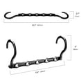 thumbnail image 4 of Cozymood Plastic Space Saving Hangers, 16 Pack Magic Closet Hanger Closet Organizer, Hanger Organizer, Black, 4 of 9