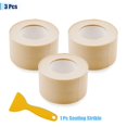 thumbnail image 3 of Waterproof Seal Caulk Strip Tape Self Adhesive for Sink Toilet Bathroom Wall Edge Bathtub Oil-Proof Caulking Sealing Tape 1.5" x 10.5' (W*L) 3Pcs Beige, 3 of 4