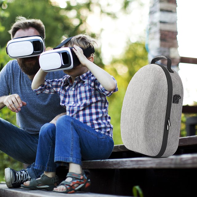 Caja de almacenamiento Bolsa de transporte a prueba de golpes para Audífonos para juegos PS5 PS VR2 (gris) Sywqhk Para estrenar