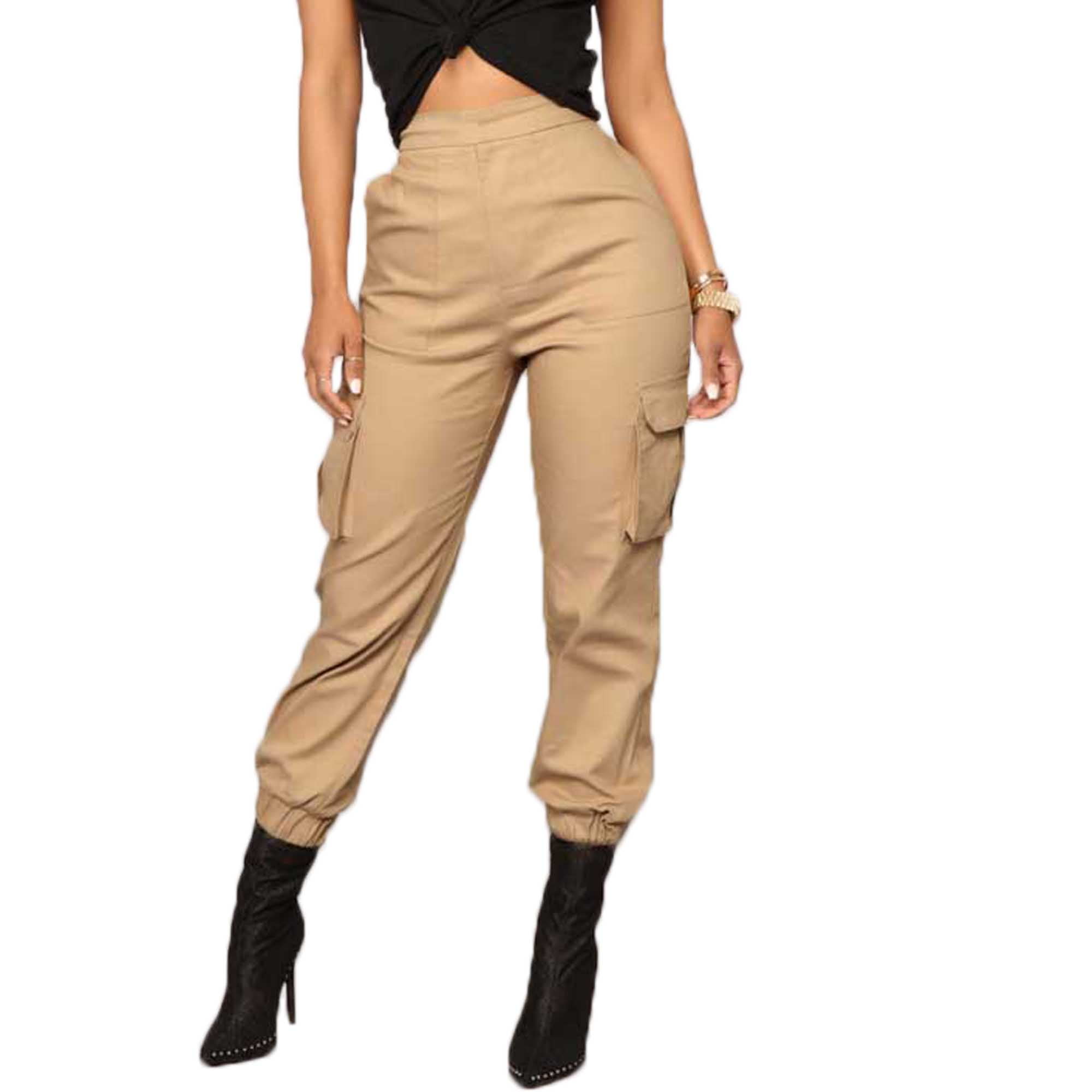 beige cargo trousers womens