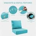 thumbnail image 6 of 24" x 22" x 6" Outdoor Seat and Back Cushion, Pack of 1, Replacement Furniture Cushions Deep Seating for Patio Sofas Chairs, Lake Blue, 6 of 8
