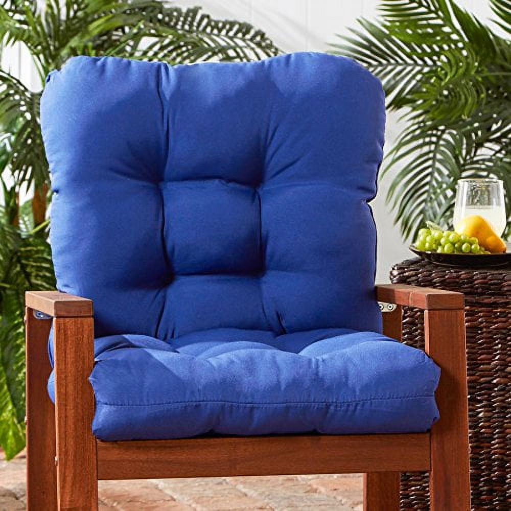 Greendale Home Fashions Outdoor Tufted 42'' x 21'' Chair Cushion, Marine Blue