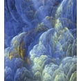thumbnail image 3 of Fractal Duvet Cover Set, Trippy Fantasy Shapes with Blurry Effects Mystic Plasma Pattern, Decorative 3 Piece Bedding Set with 2 Pillow Shams, Calking Size, Blue Pale Yellow, by Ambesonne, 3 of 3