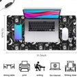 thumbnail image 5 of Long Mouse Pads for Desk,Black Gothic Moon Card Moth Pattern Desk Mats on Top Of Desks, Desk Mouse Pad Extra Large with 3mm Non-Slip Base and Stitched Edge for Gaming,Office,Work,Home 31.5"x15.7", 5 of 6