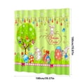 thumbnail image 3 of Wozhuo Easter Shower Curtain Rabbit Egg Pattern Bathroom Decor with 12 Hooks, 3 of 6