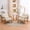 Beige-Linen Fabric-Set of 2, variant on UBesGoo Modern Arm Chair Linen Fabric Upholstered Comfy Reading Accent Chair with Solid Wood Frame Beige