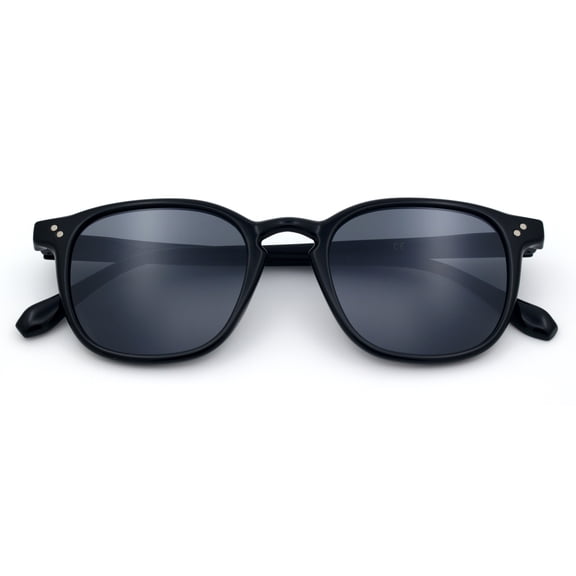 SA106 Classic Mens Square Sunglasses with Lightweight Frame and UV400 Polycarbonate Lenses All Black