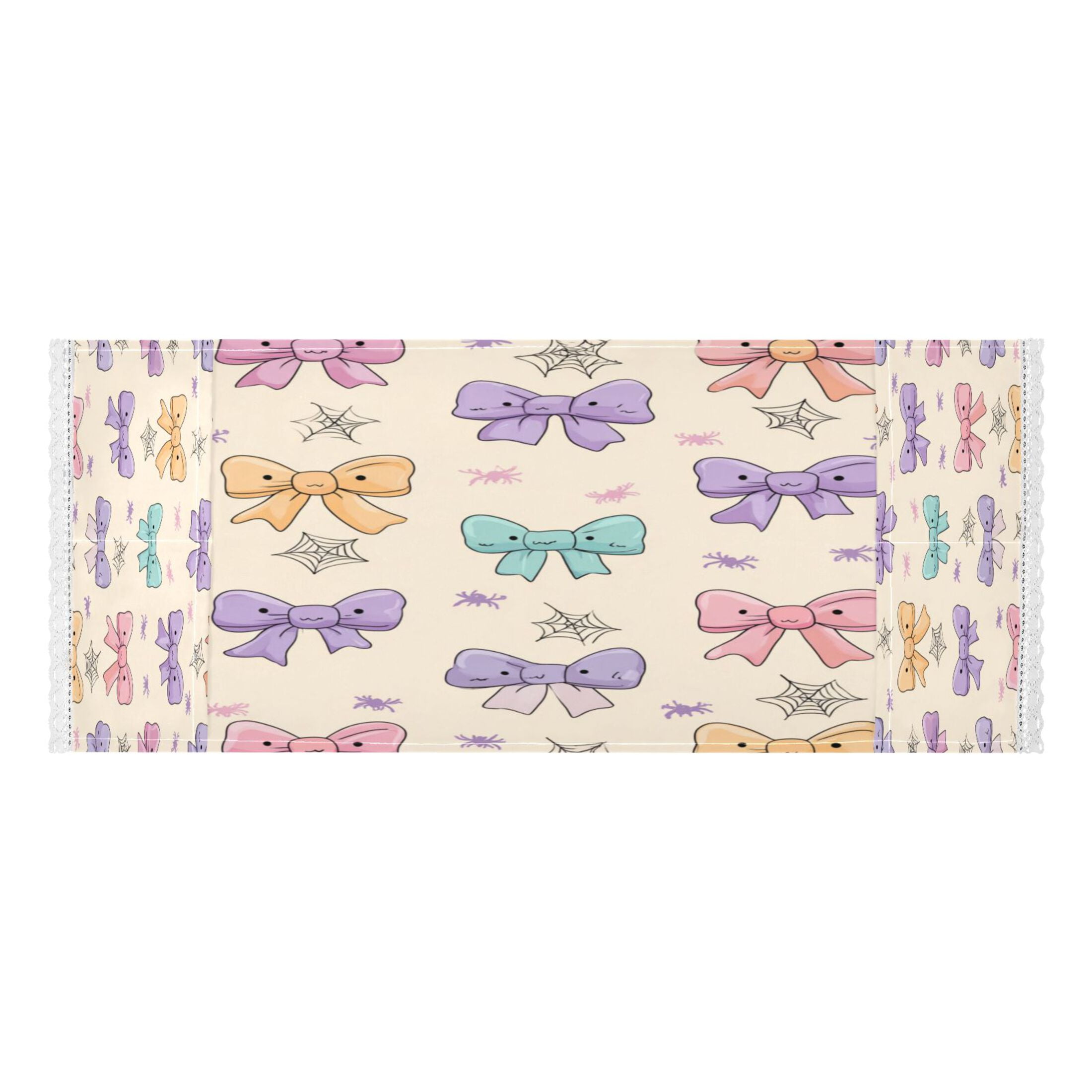 Dustproof Washing Machine Cloth Washer and Dryer Top Covers, Fridge Dust Cover, With Storage Bags Colorful Bow Pattern