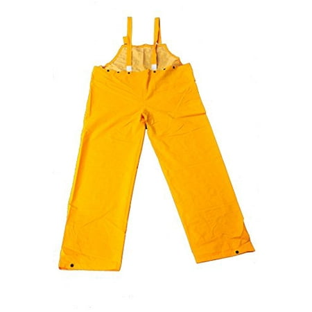- G & F 331-OVERALL-XL Heavy Weight 35mm PVC Over Polyester Rain Bib Overalls, Rain Bib Pants X-Large, Yellow, 1 Piece