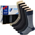 thumbnail image 1 of Calcetines para hombre de vestir. Hechos de algodón. Rayas Obscuras 6 pares, 1 of 6