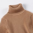 thumbnail image 6 of Coerni Unisex Baby Boys Girls Warm Knit Sweater Pullover Long Sleeve Soft Turtleneck High Neck Solid Children Autumn Sweater, 6 of 8
