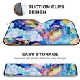 thumbnail image 3 of GZHJMY Car Front Windshield Sunshade UV Heat Protection, Foldable Auto Windshield Sun Visor for SUV Sedan Watercolor Galaxy, Car Sunscreen Blocks UV Rays Heat 51x27.5inch Keep Vehicle Cool, 3 of 5