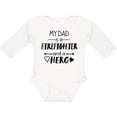 thumbnail image 3 of Inktastic My Dad is a Firefighter and a Hero Boys or Girls Long Sleeve Baby Bodysuit, 3 of 5
