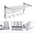 thumbnail image 5 of Fetcoi, Towel Rack Wall Mounted Aluminum Laundry Clothes Drying Rack(/Silver), 5 of 9