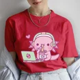 thumbnail image 5 of Ropa de mujer dibujos animados lindo Axolotl ama fideos instantáneos camisetas de Anime camisetas casuales de moda camisetas Vintage de verano para mujer, 5 of 5