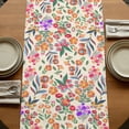 thumbnail image 5 of Table Runners 120 Inches Long Dress Scarves, Watercolor Floral Farmhouse Coffee/Dining/Kitchen Table Runner for Living Room, Retro Botanical Flowers Leaves Spring Beige 13x120 Inch, 5 of 9
