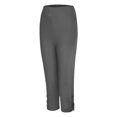 thumbnail image 7 of Tuphregyow Women's Plus Sized Slim Yoga Pants Clearance Breathable High Waist Comfy Yoga Trousers Solid Trendy New Style Classic Athletic Elegant Elastic Non See Through Pants Dark Gray L, 7 of 7